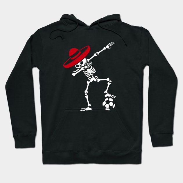 Mexico dab dabbing skeleton soccer football Hoodie by LaundryFactory